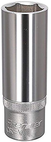 Deep Drive Socket 2PCS 50mm Long Reach Socket 1/4 Square WallDrive Metric Fully Polished Drive Socket (10mm)