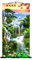 Zzooi Chinesische Feng Shui Malerei fließender Wasserfall Wandkunst zum Aufhängen Seidenmalerei Schriftrolle mit Blick auf die Sonne
