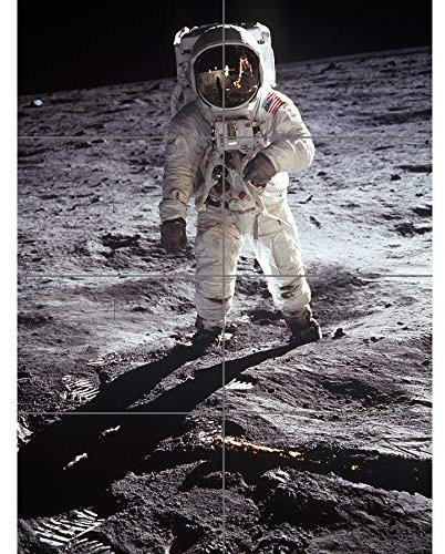Artery8 Apollo 11 Astronaut Aldrin Armstrong 50th Anniversary Moon Landing XL Giant Panel Poster (8 Sections) Mond