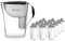 PearlCo - Wasserfilter Fashion (anthrazit) mit 12 Protect+ classic Filterkartuschen (für sehr hartes Wasser) - passt zu Brita Classic