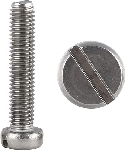 FASTON® Zylinderschrauben mit Schlitz M5x10 DIN 84 aus rostfreiem Edelstahl A2 V2A (20 Stück) Schlitzschrauben Zylinderkopfschrauben