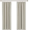 Deconovo Thermogardine Kälteschutz Verdunklungsvorhänge Gardine mit Kräuselband Vorhang Thermo Gardinen Blickdicht Vorhang Wärmeisolierend, 183x168 cm(HöhexBreite), Hellbeige, 2er Set