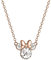 Minnie Mouse Silver and Rose Gold Stone Set Necklace N902302PRWL-16.PH