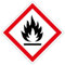 Aufkleber Warnzeichen GHS 02 „Entzündbare Stoffe“ GHS-Gefahrensymbol Folie selbstklebend, quadratisch 5-20cm | Made in Germany, Größen Name: 10x10cm