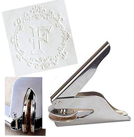 Iteal Personalisierter Prägestempel für Bibliothek, Briefmarkenbuch, Logo, Bild, Abschlussfeier, Büro, Briefumschläge, Geschenk-Set
