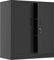 iJINGUR Metal Storage Cabinet with Locking Doors and 2 Adjustable Shelves, Small Lockable Storage Cupboard for Home Office Garage (Black)