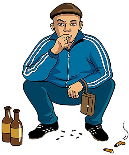 SCSHY Auto-Aufkleber 15Cm * 13Cm Lustiger Hooligan Hocken Trinken Rauchen Autoaufkleber Autos Motorräder Außenzubehör Vinyl Aufkleber