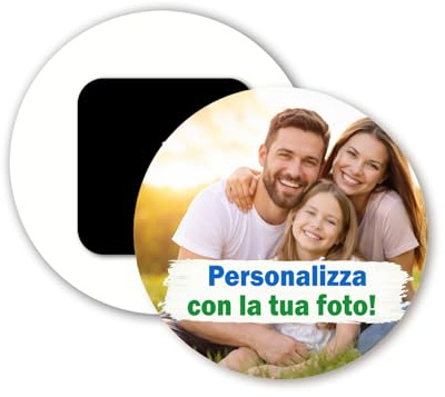 GIFART Personalisierter Fotomagnet mit Foto – Kühlschrank Magnet mit Bild – Personalisierte Geschenke für Valentinstag, Jahrestag, Muttertag (PVC Rund 6,5 cm)