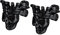 PROSTEEL Punk Gotik Schädel Ohrringe Schwarz Ohrstecker mit gekröntem Totenkopf Street Style Eboy Ohr Piercing Unisex Modeschmuck Accessoire