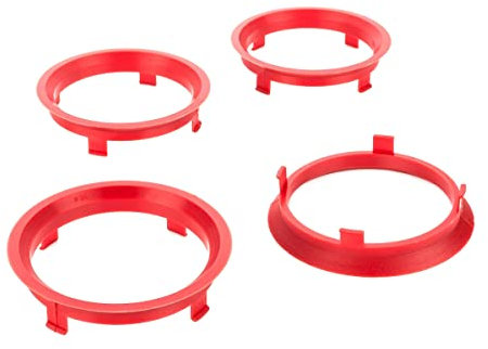 LST 4x Distanzringe Zentrierringe Rot für Alufelgen Ø 64,1 mm- Ø 70,1 mm