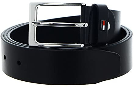 Tommy Hilfiger Herren Gürtel Layton Adj Ledergürtel, Schwarz (Black), 90
