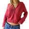 Women Zip Up Rib Knit Cardigan Hoodie Long Sleeve Open Front Cropped Sweater Tops Slim Fit 90S Vintage Jacket Outwear (Red#1, M)