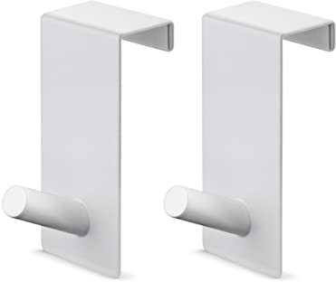 JOGEL & PETZ® Flipchart Door Hook - Space-Saving Alternative to Flip Chart Stand - Integrated Door Protector - Set of 2 - Door Front - White