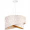 Light-Home Milan Lampenschirm Hängelampe Hängeleuchte - Deckenlampe Industrial für Wohnzimmer Schlafzimmer Esszimmer - Pendelleuchte aus Metall mit Lampenschirm Velours - Creme Monserta - Weiß