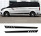 BYSL 2PCS Racing Seitenstreifen Dekor Aufkleber Autotür Seitenschweller Vinyl Aufkleber, für Mercedes V Klasse Vito Viano Auto Karosserie Zubehör