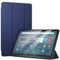 Fntie Fire MAX 11 (2023/13 Generación) Funda de Piel Tri-Fold Funda Dura Color Sólido Patrón Lichi Azul Oscuro