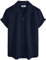 VATPAVE Mens Striped Summer Shirt Casual Button Down Short Sleeve Beach Shirts 3X-Large Pure Navy Vertical Striped