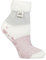 HEAT HOLDERS - Ladies Extra Soft Fluffy Non Slip Thermal Low Cut Ankle Slipper Lounge Bed Socks with Grips(size 4-8), (Ivory/Rose)