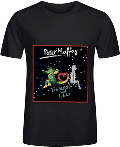Peter Maffay Tabaluga Und Lilli Funk Mens Crew Neck Graphic Shirts L Black Black L