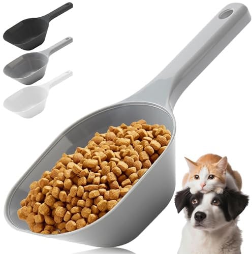 Aosnare 3PCS Dog Food Scoop - Pet Food Measuring Cup - 1 Cup 1/2 Cup Dog Cat Bird and Rabbit Food Feeding Scoop Dishwasher Safe