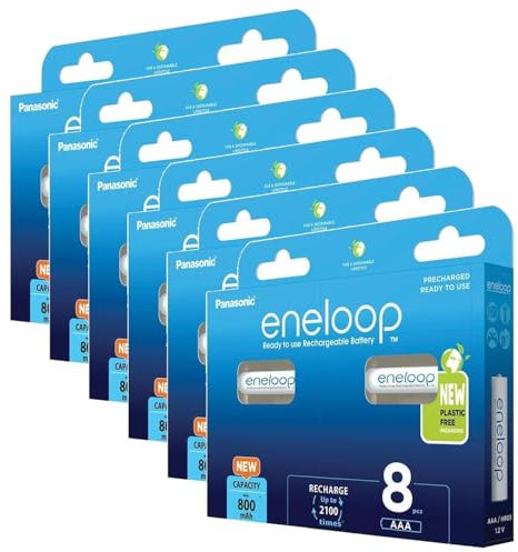 Eneloop - Lote de 6 pilas recargables (800 mAh, Ni-MH, micro AAA)