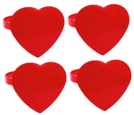 Cabilock 4stücke Liebe Herz Napkin Für Valentinstag Serviettenhalter Für Dinner-tische Robust Und Dekorativ Für Feiern Und
