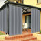 Outdoor Vorhang Wetterfest mit Ösen Oben und Unten, Outdoor Vorhänge Sonnenschutz Wasserdicht Blickdicht Gardinen für Pavillon, Benutzerdefinierte Größe -1 Stück, Grau, B254xH183cm