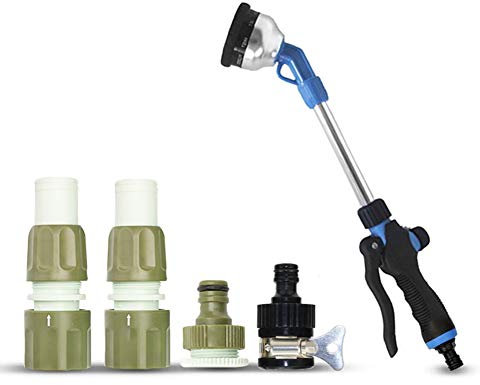 LHGDMJO Pistola rociadora de manguera de jardín, boquillas de manguera de regadera, juegos de riego de jardín, herramientas de jardinería (tamaño: juego de pistola pulverizadora)