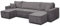 VENASI MÖBEL Hugo U-Form Ecksofa mit Schlaffunktion und Bettkasten, Sofa Eckcouch U Form Schlafsofa (Dunkelgrau)