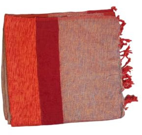 Handgewebter Schal aus Yakwolle, luxuriöse Wärme aus dem Himalaya, gemütlicher und authentischer Wickeltuch, mehrfarbig, elegant und weich, perfekt für Winter und Reisen, rot, hellrot und braun,