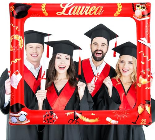 HOWAF Cornice Gonfiabile per Selfie Laurea Gadget, Photo Booth Laurea Cornice per Selfie, Foto Props Laurea Cornice per Foto Laurea per Accessori Laurea, Regalo Laurea, Decorazioni Laurea