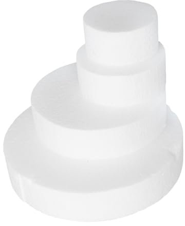 OFFSCH Künstliches Mousse-Kuchen-Set 4-stöckige Kuchenform Zum Kuchendesign Dekorative Blumen Für Eine Präsentation