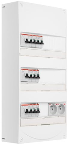 ABB Tableau 3 rangées pré-équipé 2 ID 40A + 1 ID 63A + 10 disjoncteurs