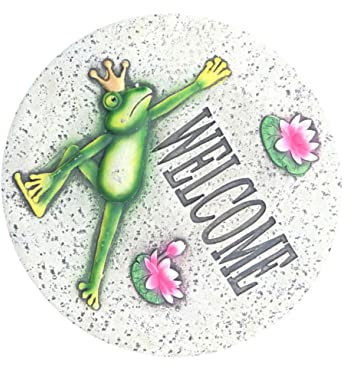 Happyyami Grüne Trittsteine für Garten aus Zement als Dekorative Garten Trittsteine für Gartenwege und Gartenlandschaft für Garden Walking im Außenbereich