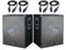 Ibiza Pack Sono 2 Caissons de Basses Actifs SUB15A 2x800W - 4 Câbles Speakon Hauts Parleurs - DJ Fête Mariage Salle des fêtes