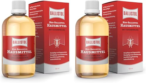 BALLSISTOL 26200 NEO-BALLISTOL Hausmittel 100ml – Massageöl zum Einreiben, Einmassieren –Wundbehandlung, Desinfizierend (Packung mit 2)