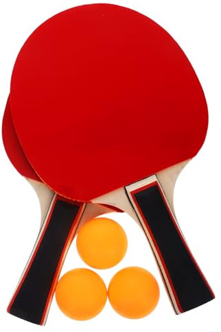 Luxshiny 1 Satz Tischtennis Schläger Set für Anfänger mit Holzschläger Tischtennisbällen und Tragetasche Leicht Hand Augen Koordination Fördernd für Spiele