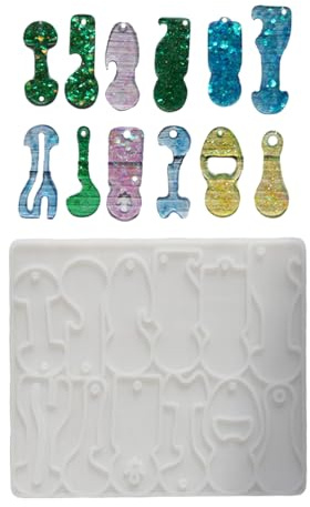 Reusable Silicone Trolley Tokens Flexible Resin Keychain Crafting Tool for Homemade Decoration Projects Supplies Silicone Shopping Trolley Tokens