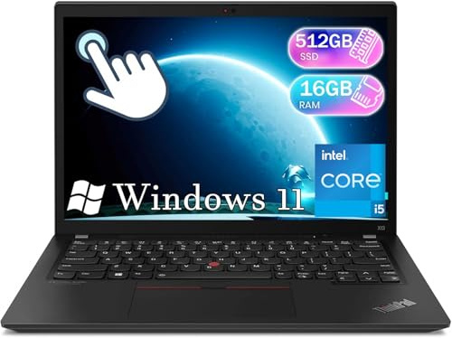 Lenovo ThinkPad X13 Laptop Touchscreen, 13.3-inch FHD Computer - 1920 x 1080 - Core i5 i5-10th - 16 GB RAM - 512 GB SSD - Windows 11 Pro - Intel UHD Graphics (Refurbished)