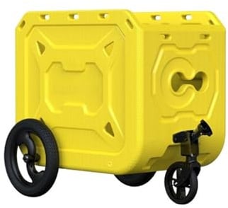 Tomvorks Faltbarer Fahrradanhänger für Haustiere, Aufbewahrungsbox aus HDPE, 128 L Fassungsvermögen, 25 Kg Traglast, Pannensichere PU-Reifen, in 6 Farben Erhältlich, (Nur Aufbewahrungsbox)