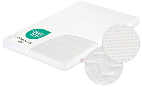 FabiMax Premium Matratze für Beistellbett und Wiege 90x55 cm, aus Kaltschaum, mit innovativem 2 in 1 Bezug