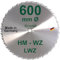 HM Sägeblatt 600 x 35 mm LWZ Hartmetall Kreissägeblatt 600mm Bohrung 35mm Wechselzahn mit Spanabweiser Naturholz Brennholz Hartholz Leimholz Wippsäge Tischkreissäge Kreissäge Kappsäge Brennholzsäge