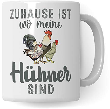 Pagma Druck Hühner Tasse, Huhn Becher Geschenkidee, Hühner Geschenk Kaffeetasse für Hühnerhalter, Hühnerstall Spruch Bauernhof Haushuhn Hühnerhaltung Motiv Kaffeebecher