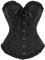 SZIVYSHI Women's Full Bust Corset, Gothic Vintage Style Bustier Corset, black, XL