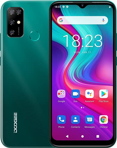DOOGEE Android 11 Smartphone ohne Vertrag X96, Octa Core 2GB + 32GB, 5400mAh Akku, 8MP DREI Kamera, 6,52 '' Wassertropfenbildschirm, Handy DUAL SIM + SD(3 Steckplätze), Fingerabdruck GPS Grün