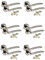Golden Grace Indiana Style Modern Door Handles Lever On Round Rose in Duo Chrome Finish Door with 64mm Tubular Latch - 6 Sets