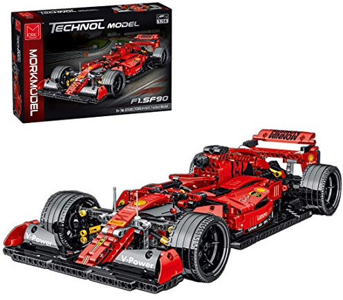 AKOGD Technics Voiture de Construction de Course F1, 1100Pièces Voiture de Sport Modèle Blocs de Construction Jouets de Construction de Véhicule pour Enfants et Adultes