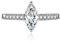 Ayoiow Bague Plaque Or Zirconium Blanc Bague Marquise Forme Blanc Oxyde De Zirconium Bague De Mariage