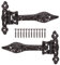 Black Antique Style Door Hinges 6-Inch Fancy Vintage Door Hinges for Internal External Doors Old Fashioned Gate Shed T Tee Strap Hinges for Cupboards Wardrobe (Pack of 2).