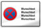 PrintPlanet® Parkschild mit eigenem Text personalisieren - Alu-Dibond 3 mm Weiß - Verschiedene Größen - Halteverbot + 4 Textzeilen